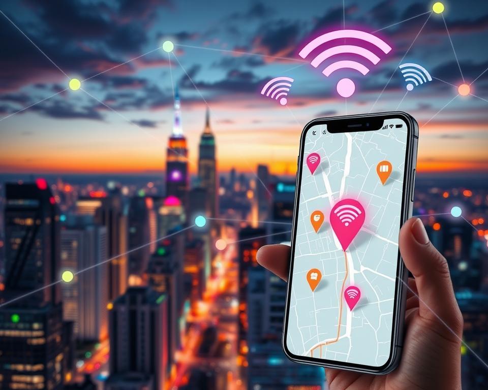 apps de localização de Wi-Fi