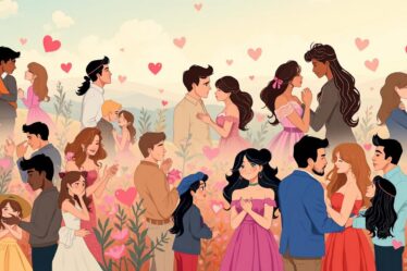 A vibrant and diverse collection of romantic narratives, each with its own unique charm and appeal. In the foreground, a diverse array of couples and characters express their love through intimate gestures and expressions, their diverse backgrounds and identities reflected in their attire and features. The middle ground showcases a variety of artistic mediums, from hand-drawn illustrations to digital paintings, all depicting scenes of romance and connection. In the background, a dreamlike, ethereal landscape sets the stage, with soft lighting and a warm, inviting color palette that imbues the scene with a sense of warmth and passion. The overall composition conveys a sense of inclusivity, where love is celebrated in all its varied forms.