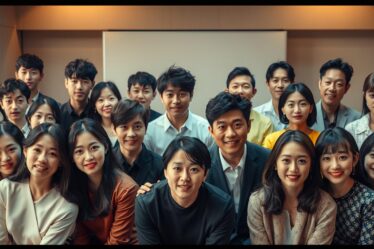 A vibrant ensemble of charismatic Korean drama stars, captured in a cinematic tableau. In the foreground, a diverse cast of leading actors and actresses exude a captivating presence, their expressions and poses conveying the emotional depth and dynamic range that have captivated audiences worldwide. The middle ground features supporting players and fan-favorite characters, each with their own distinct personalities and styles. The background offers a stylized, minimalist setting, hinting at the sophisticated production values and immersive narratives that define the world of K-dramas. Warm lighting, soft focus, and a sense of movement and energy create a visually arresting, dreamlike quality, evoking the allure and escapism of these beloved television series.