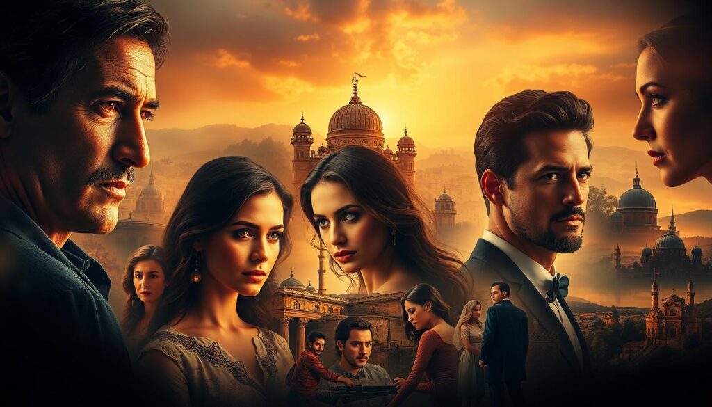 Stunning Turkish television drama series, with rich colors and cinematic flair. In the foreground, a collage of captivating character portraits, their faces conveying deep emotion and intrigue. The middle ground features dramatic scenes of romance, conflict, and family dynamics, all set against a backdrop of ornate architectural details and lush, vibrant landscapes. Warm, golden lighting casts a sense of warmth and nostalgia, while a dreamlike, cinematic atmosphere pervades the entire composition. Elegant, sophisticated, and evocative, this image perfectly captures the essence of "Novelas Turcas Premiadas" - a mesmerizing tapestry of heartfelt storytelling and visual splendor. Stunning Turkish television drama series, with rich colors and cinematic flair. In the foreground, a collage of captivating character portraits, their faces conveying deep emotion and intrigue. The middle ground features dramatic scenes of romance, conflict, and family dynamics, all set against a backdrop of ornate architectural details and lush, vibrant landscapes. Warm, golden lighting casts a sense of warmth and nostalgia, while a dreamlike, cinematic atmosphere pervades the entire composition. Elegant, sophisticated, and evocative, this image perfectly captures the essence of "Novelas Turcas Premiadas" - a mesmerizing tapestry of heartfelt storytelling and visual splendor.