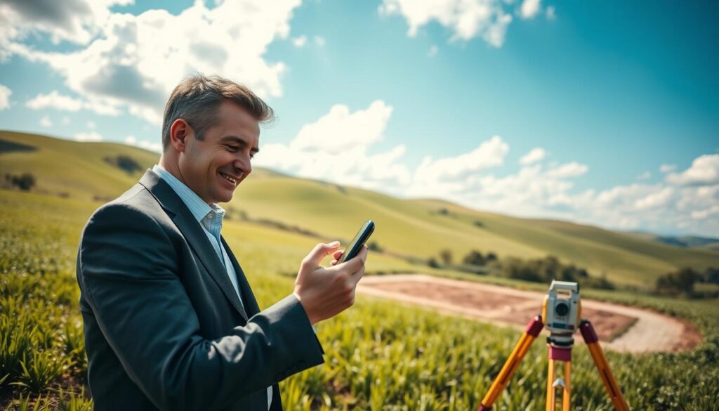 medição de terrenos