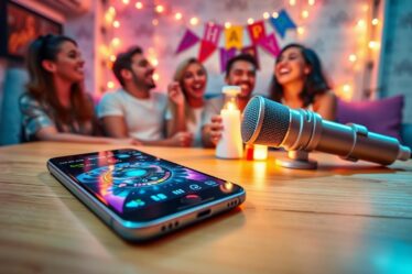 Celular em Um Karaokê