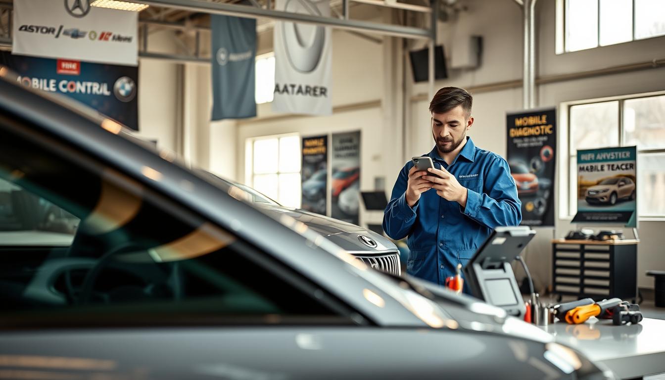 Verifique defeitos do carro rápido com aplicativos automotivos