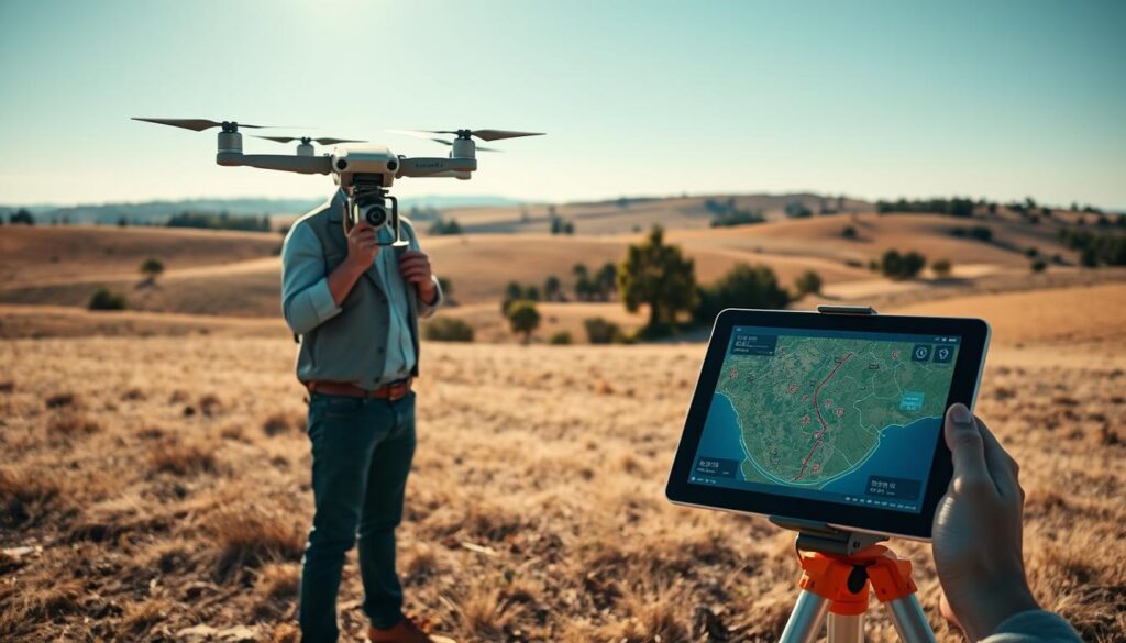 medições de áreas com tecnologia