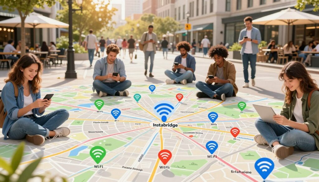 Instabridge mapa interativo