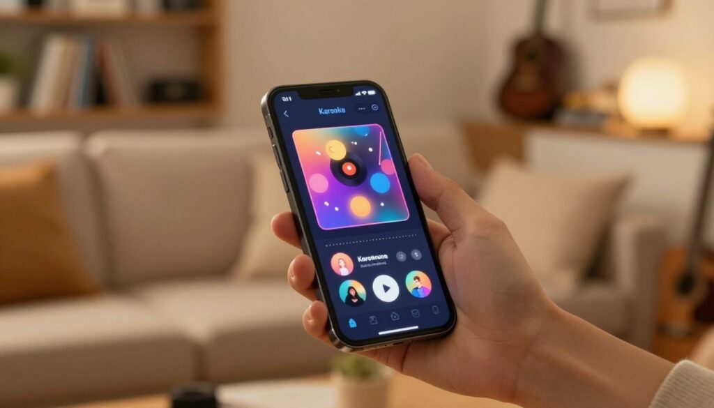 karaokê no celular