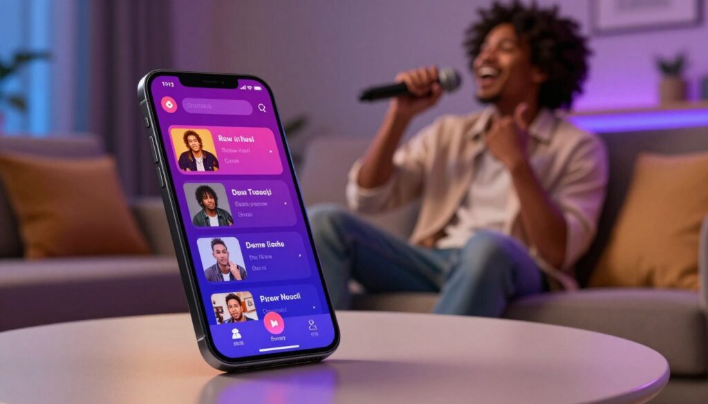 karaokê smartphone aplicativo