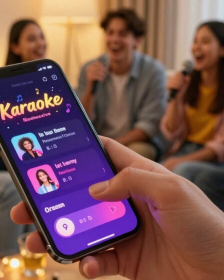 Karaokê no celular