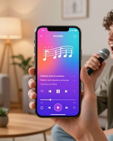 Aplicativo de karaokê para treinar a voz no celular