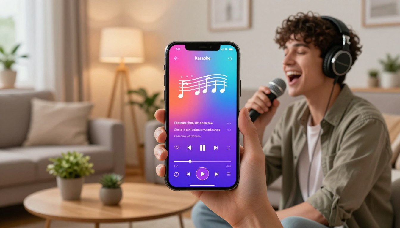 Aplicativo de karaokê para treinar a voz no celular