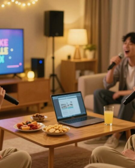 cantar sozinho ou com amigos