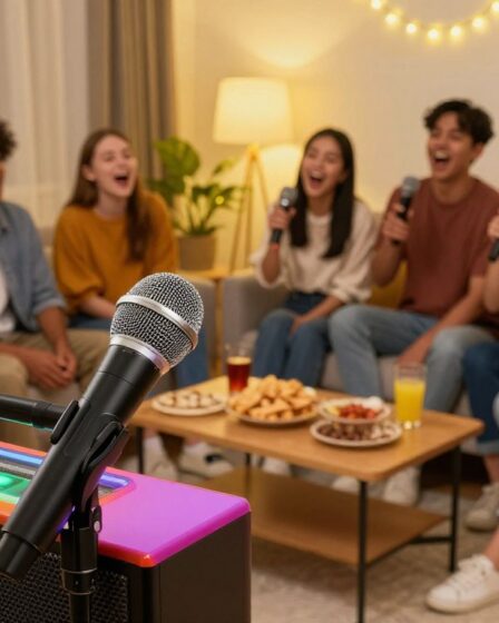 karaokê para se divertir em casa
