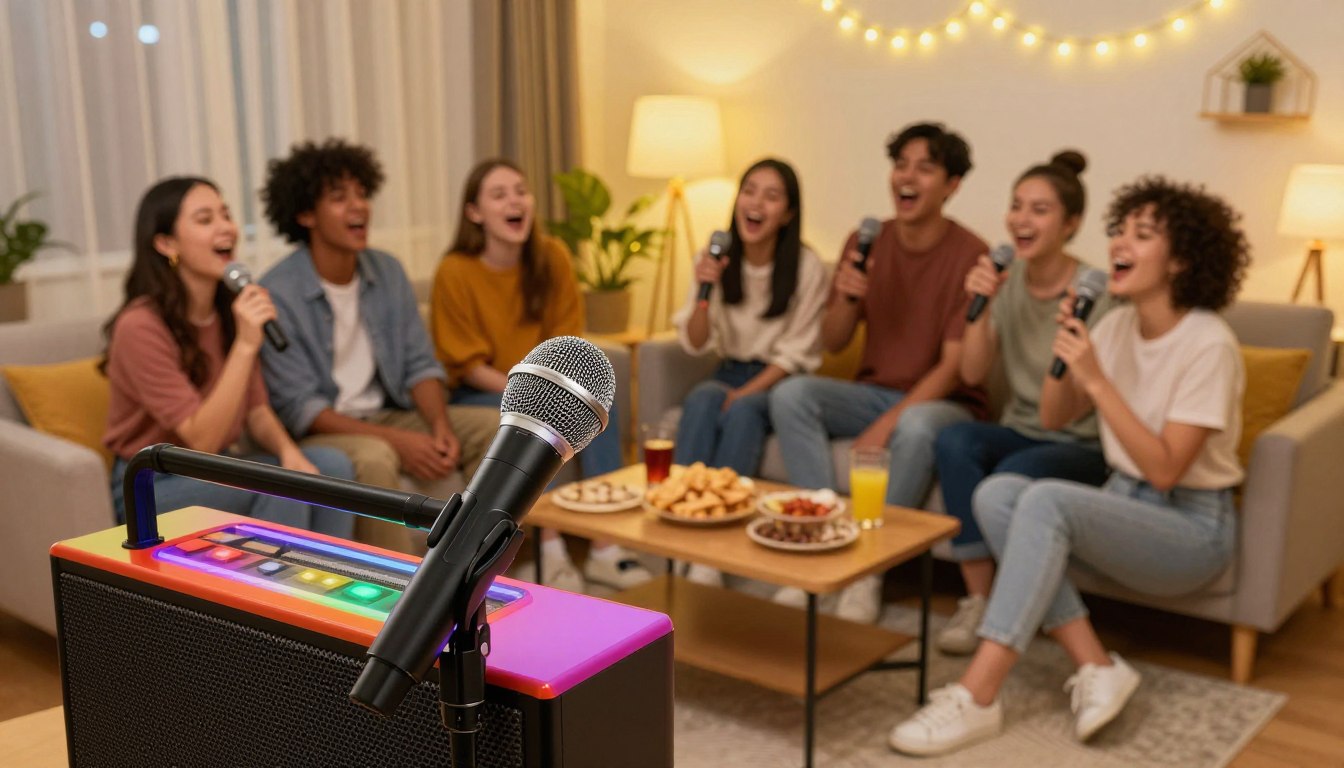 karaokê para se divertir em casa