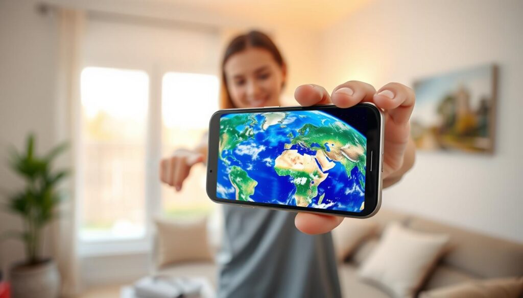 imagens de satélite no celular