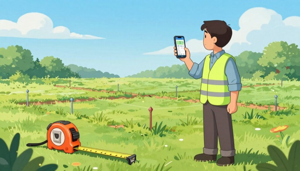 medir terreno com segurança
