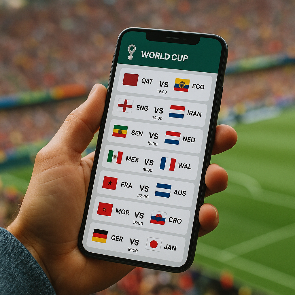 Aplicativos para Montar Jogos da Copa do Mundo